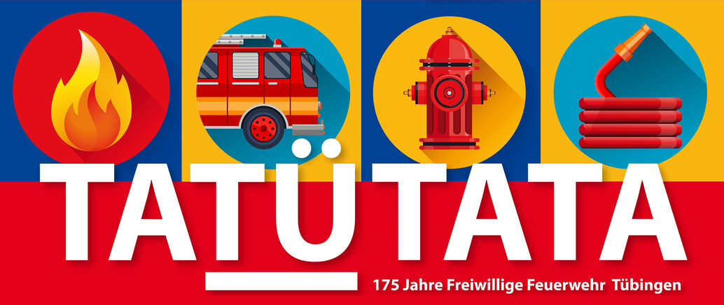 Werbeplakat der Jubiläumsausstellung der Tübinger Feuerwehr