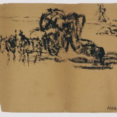 Emil Nolde, „Mit Garben beladener Wagen“ oder „Heuernte mit Windmühle“ um 1910, Ankauf 1952 im Kunstkabinett Ketterer (Stuttgart), stammt ehemals aus der Städtischen Bildergalerie Mönchengladbach, Provenienz aufgeklärt und verdachtsfrei. Bild: Stadtmuseum Tübingen