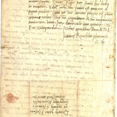 Johannes Reuchlin, Brief an Frater Crismann vom 13. April 1501, Stadtarchiv Pforzheim.