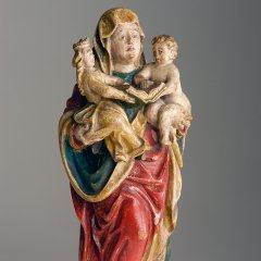 Heilige Anna Selbdritt um 1630/50, Ankauf 1954 im Kunstversteigerungshaus Adolf Weinmüller (München), Provenienz offen. Bild: Stadtmuseum Tübingen