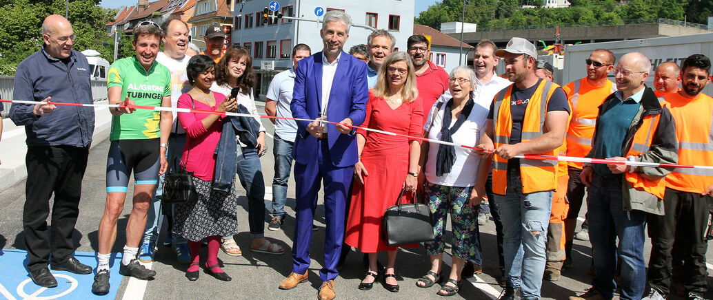 Die Steinlachbrücke an der Friedrichstraße wird wieder eröffnet