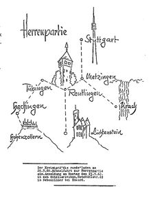 Einladung zur „Herrenpartie“, einem Treffen von Homosexuellengruppen