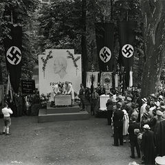 Grundsteinlegung Silcherdenkmal