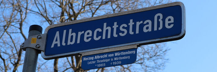 Straßenschild Albrechtstraße