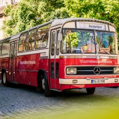 Oldtimerbus der Stadtwerke Tübingen.

Bild: swt