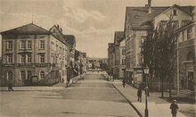 Gasthof Ochsen, on the left, around 1900.