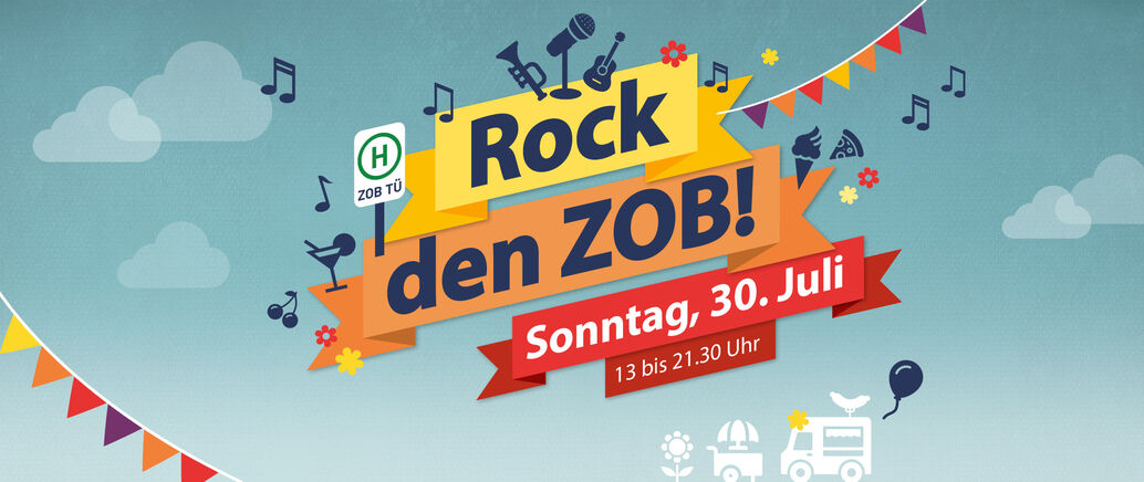 Werbeplakat für die Veranstaltung Rock den ZOB 