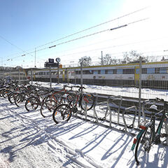 Fahrradabstellplätze an Gleis 1