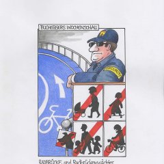 Karikatur zur Radbrücke
Bild: Sepp Buchegger