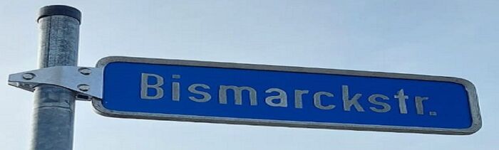 Straßenschild Bismarckstraße