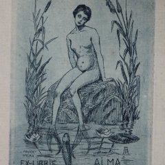 Exlibris von Alma Rosenthal. Bild: Stadtmuseum Tübingen