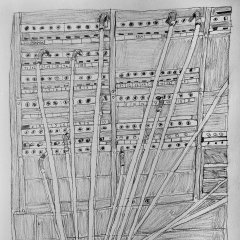 Ava Smitmans: Telefonanlage 1
Bleistift, 2017