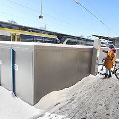 Fahrradboxen an Gleis 1