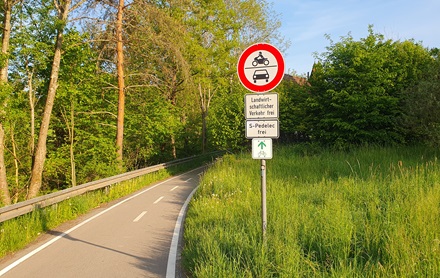 Landwirtschaftlicher Weg mit Freigabe für S-Pedelecs