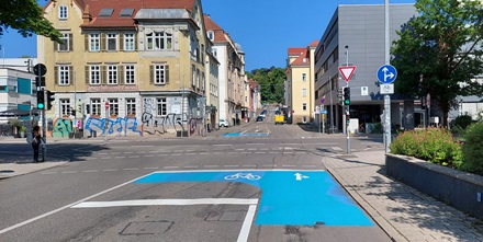 Radaufstellfläche in der Keplerstraße