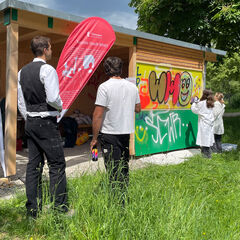 Überdachter Sitzplatz