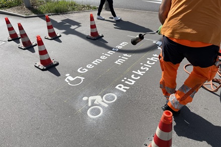 Markierung Gemeinsam mit R&uuml;cksicht
