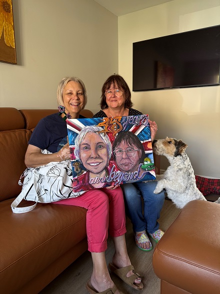 Susanne Karnowsky mit ihrer Austauschpartnerin von 1980