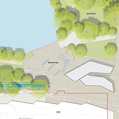 Alter Plan f&uuml;r die Seeterrasse