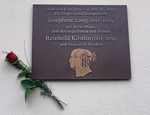 Gedenktafel an der Villa K&ouml;stlin