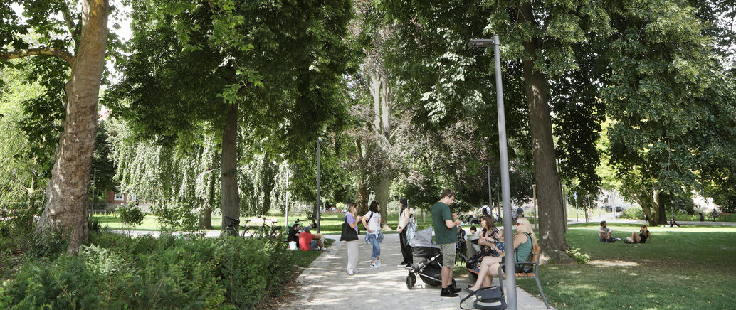 Der neu gestaltete Anlagenpark