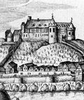 Schloss Hohent&uuml;bingen, S&uuml;dansicht 1678 (Schefold 9247)