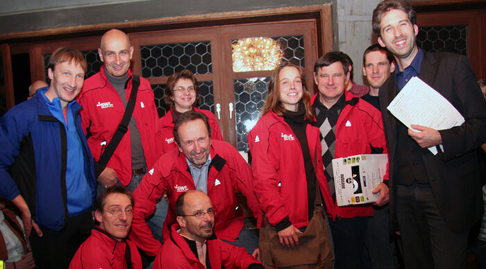 Strahlende Gewinner vom Siegerteam &bdquo;Stramme Waden&ldquo;