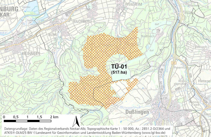 Karte Windgebiet Rammert