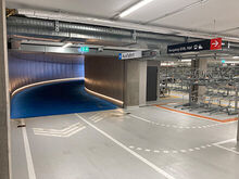 Blick auf die Ausfahrt der Radstation