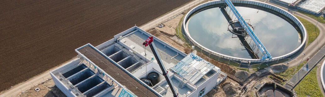 Kl&auml;ranlage im Bau