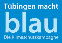 Das Logo der st&auml;dtischen Klimaschutzkampagne T&uuml;bingen macht blau