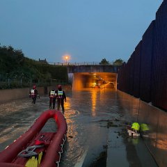 Unwettereinsatz. Bild: Universit&auml;tsstadt T&uuml;bingen
