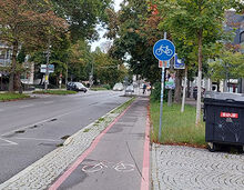 Verkehrsschild Radweg Wilhelmstra&szlig;e