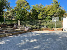 Die neu gestaltete Freifl&auml;che am Jufo