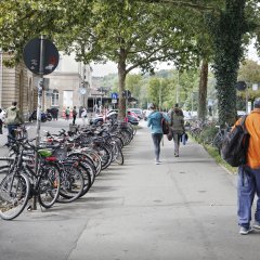 Die alten Fahrradabstellanlagen am ZOB. Bild: Anne Faden