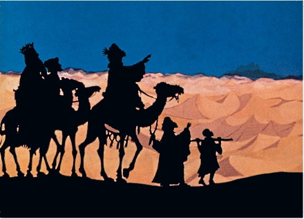 Postkarte Stern von Bethlehem