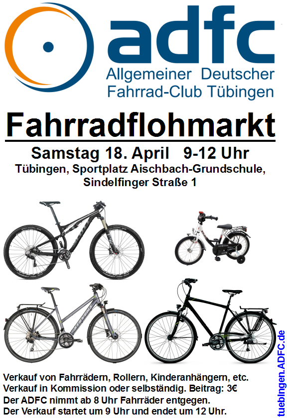 Infoplakat f&uuml;r den ADFC-Fahrradflohmarkt 2026