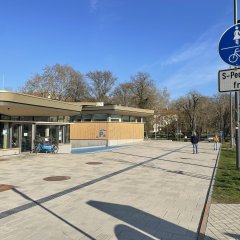 Au&szlig;enansicht der Radstation
Bild: Universit&auml;tsstadt T&uuml;bingen