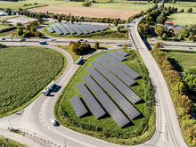 Blick auf den Solarpark &bdquo;Lustnauer Ohren&ldquo;. Bild: swt/Marquardt