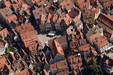 Luftbild der T&uuml;binger Altstadt