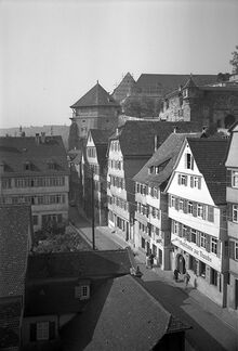 &bdquo;Salon der Hundert&ldquo; in der Neckarhalde 16, erster Stock, in den 1960er-Jahren