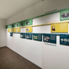Zeitstrahl &uuml;ber die Entwicklung des Stadtfriedhofs,
Bild: Gudrun de Maddalena
