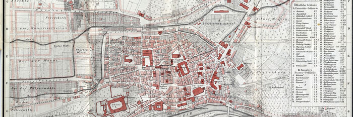 T&uuml;binger Stadtplan von 1876
