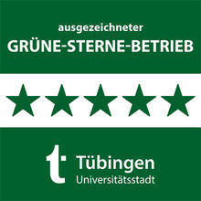 Logo Gr&uuml;ne-Sterne-Betriebe mit f&uuml;nf Sternen
