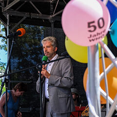 OB Boris Palmer bei der Feier &bdquo;50 Jahre WHO&ldquo;