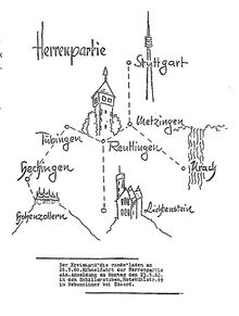 Einladung zur &bdquo;Herrenpartie&ldquo;, einem Treffen von Homosexuellengruppen
