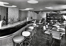 Milchbar im Caf&eacute; Neckartor, 1950er-Jahre (Postkarte)