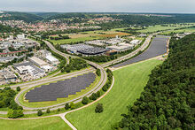 Blick auf den Solarpark &bdquo;Traufwiesen&ldquo;. Bild: swt/Marquardt