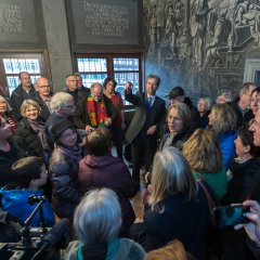 Der &Ouml;hrn (schw&auml;bisch f&uuml;r &bdquo;Hausflur&ldquo;) war der Empfangsraum des Hofgerichts. Heute wird er f&uuml;r kleine Empf&auml;nge genutzt. Bild: Daniel Maurer