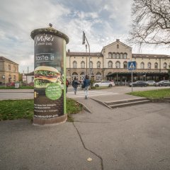 Blick vom alten ZOB auf den Hauptbahnhof. Bild: Anne Faden